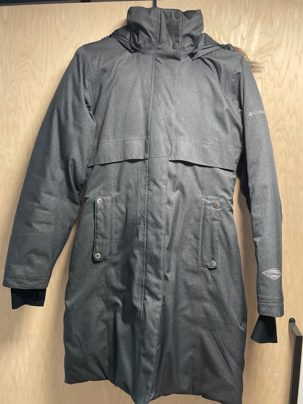 Columbia Gray Women’s Waterproof Trench Coat with Hood